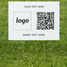 Logotipo QR Texto Promocional Empresa Externo
