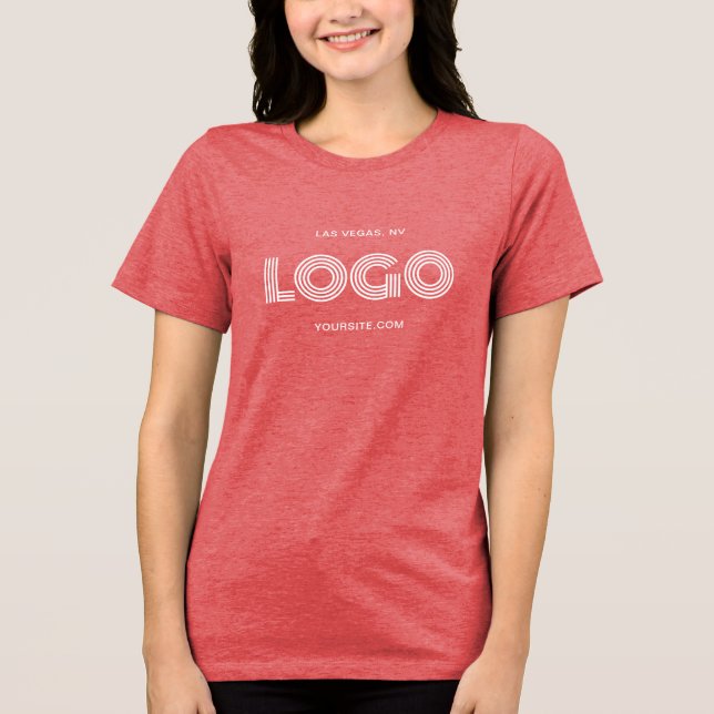 Logotipo Retangular Moderno Vermelho e Branco (Frente)
