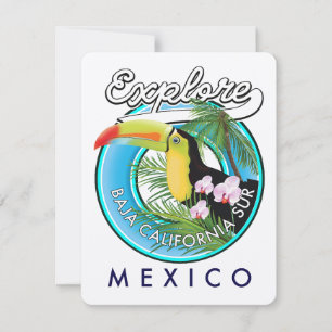 logotipo retrô da Baja California Sur México