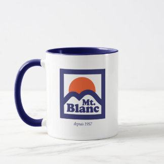 Logotipo retro de Mont Blanc da caneca clássica
