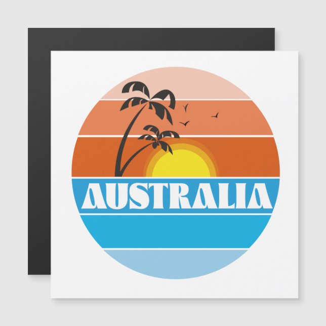 Logotipo retrovisor australiano dos anos 80 (Frente/Verso)