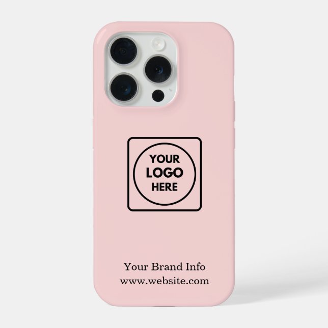 Logotipo Rosa Bege | Design Moderno de Negócios Co (Verso)