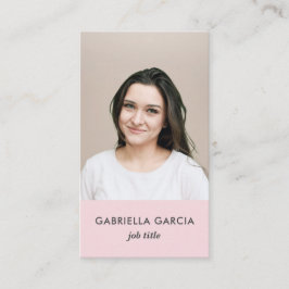 Logotipo rosa Cartão de visita profissional de fot
