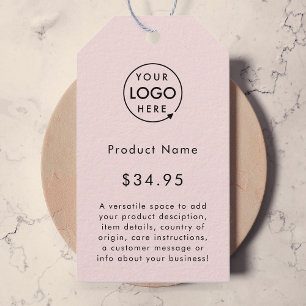 Logotipo rosa Etiquetas de preço de blush da lo