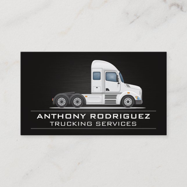 Logotipo Semi Truck | Cartão de visita de Logístic (Frente)