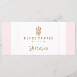 Logotipo Sequin Lipstick Certificado de Presente d