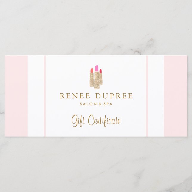 Logotipo Sequin Lipstick Certificado de Presente d (Frente)