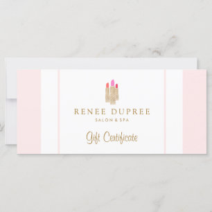Logotipo Sequin Lipstick Certificado de Presente d