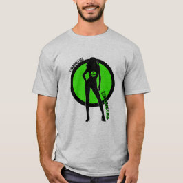 logotipo "sexy" da camisa dos homens da silhueta