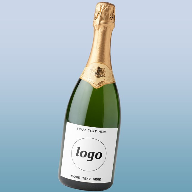 Logotipo simples com Promocional para empresa de t (Custom logo with text business promotional sparkling wine label)