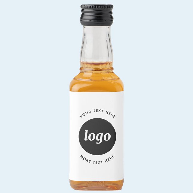 Logotipo simples com Promocional para empresa de t (Custom logo with text business promotional liquor bottle label)