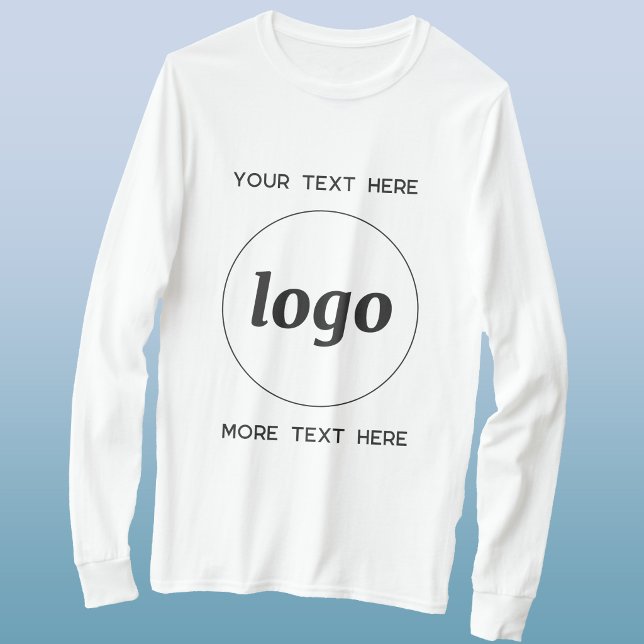 Logotipo Simples Com Texto Para Camisa De Negócios (Logo with custom text business promotional or uniform T-shirt)