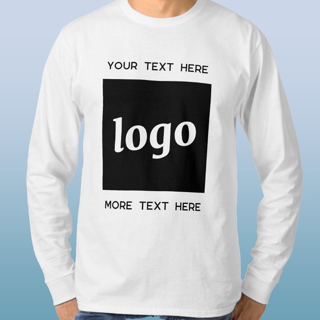 Logotipo Simples Com Texto Para Camisa De Negócios (Logo with custom text business promotional or uniform T-shirt)