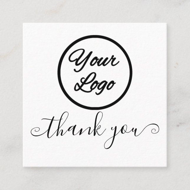 Logotipo simples de script de chic Cartões de agra (Frente)