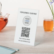 Logotipo Simples do Código QR Sinal de Pedestal do