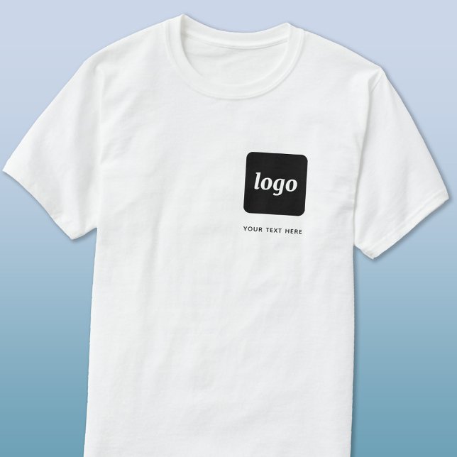 Logotipo simples e texto Camisa comercial (Logo with custom text business promotional t-shirt)