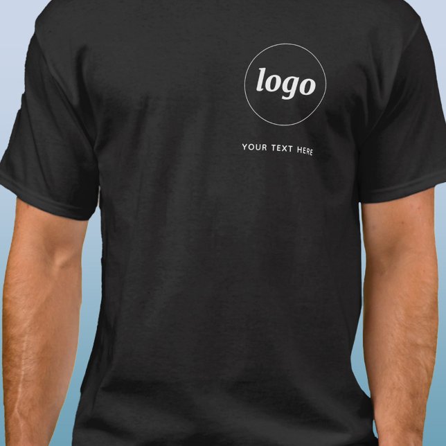 Logotipo simples e texto Camisa comercial (Simple logo with custom text business branding promotional t-shirt)