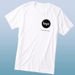 Logotipo simples e texto Camisa comercial<br><div class="desc">Logótipo simples e t-shirt comercial de texto personalizada. Substitua o logotipo e o texto por você para personalizar. Vista-os você mesmo,  dê-os a seus funcionários e colegas de trabalho,  venda-os a clientes e clientes ou os entregue como material promocional para inspirar a lealdade do cliente.</div>