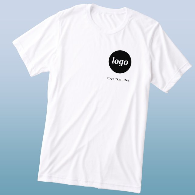 Logotipo simples e texto Camisa comercial (Simple logo with custom text business branding promotional triblend t-shirt)