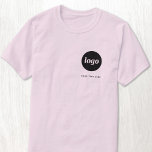 Logotipo simples e texto Camisa comercial<br><div class="desc">Logótipo simples e t-shirt comercial de texto personalizada. Substitua o logotipo e o texto por você para personalizar. Vista-os você mesmo,  dê-os a seus funcionários e colegas de trabalho,  venda-os a clientes e clientes ou os entregue como material promocional para inspirar a lealdade do cliente.</div>