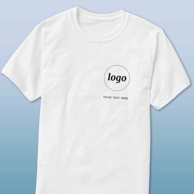 Logotipo simples e texto Camisa comercial (Simple logo with custom text business branding promotional t-shirt)