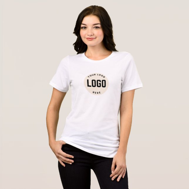 Logotipo simples e texto Camisa comercial (Frente Completa)