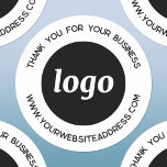 Logotipo simples Empresa Obrigado Etiquetas<br><div class="desc">Adicione seu próprio logotipo e escolha de texto a este design. Remova o texto superior ou inferior,  se preferir. Profissional e minimalista para melhor promover sua marca. Muito espaço para endereços de sites longos ou curtos.</div>