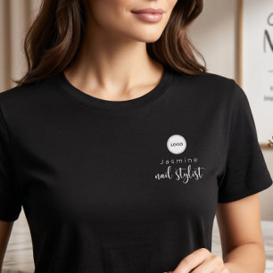 Logotipo Simples Nome do Funcionário Estilista de 