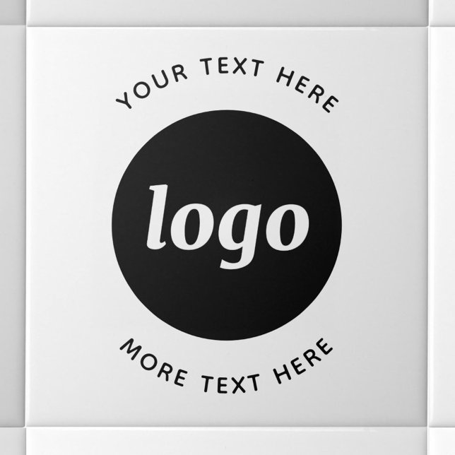 Logotipo simples Texto personalizado Empresa (Logo and custom text business promotional ceramic tile)
