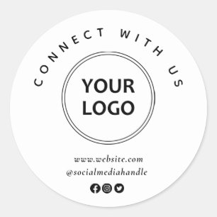 logotipo social personalizado etiqueta de negócios