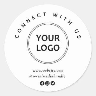 logotipo social personalizado etiqueta de negócios