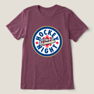Logotipo Tri-blend da Noite de Hóquei no Canadá