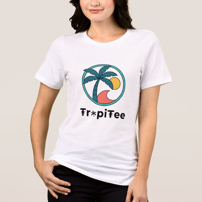 Logotipo TropiTee – Camiseta com Ícone Tropical Ou (Frente)