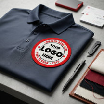 Logotipo Vermelho Minimalista Nome do Funcionário