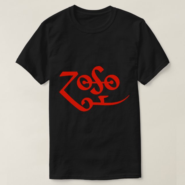 Logótipo Zoso melhor da banda de rocha Camisa Ativ (Frente do Design)