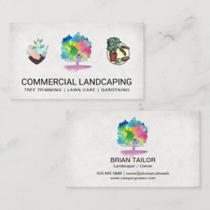 Logotipos de jardinagem Cartão de visita de ár