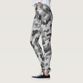 Loira e Broke - Leggings da Camuflagem Negra de Ci