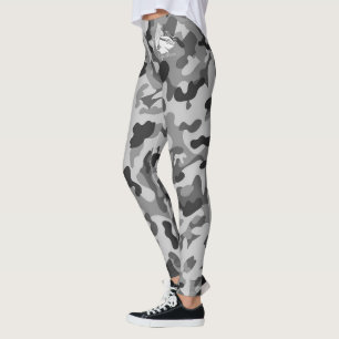 Loira e Broke - Leggings da Camuflagem Negra de Ci