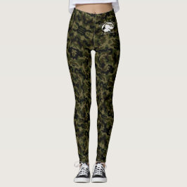 Loira e Broke - Leggings da Camuflagem Verde