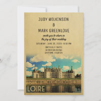 Loire França Casamento Convite Chateau Chambord