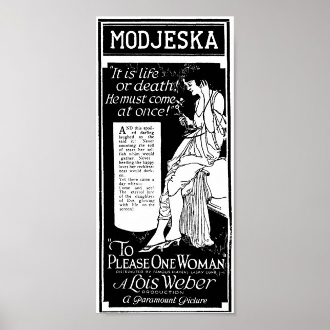 Lois Weber 1921 Vintage Filme e poster (Frente)