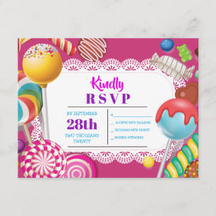 Loja de Doces RSVP Convite para Bat Mitzvah
