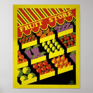 Loja de frutas - Poster WPA -