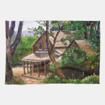 Loja de Madeira em Toalha de Cozinha