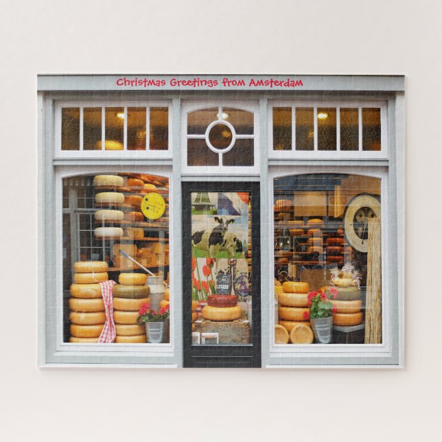 Loja de Queijo em Amsterdã. Quebra-cabeça (Horizontal)