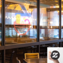 Loja de Restaurante Ramen Noodles Pho Neon Falso