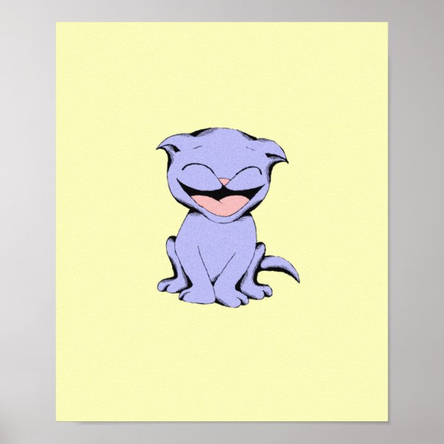 Lolly Cat Laughing Poster (Frente)