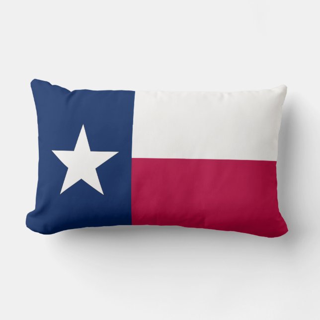 Lombar Almofada com a Bandeira do Estado do Texas Lone St (Frente)