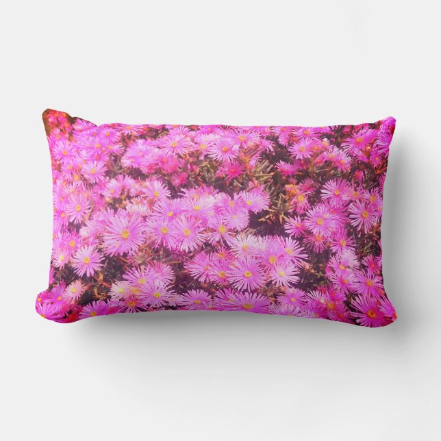 Lombar Almofada Cor-de-Rosa Margaridas Funky Fofa (Frente)