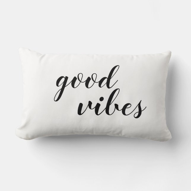 Lombar Almofada de Arremesso Good Vibes (Frente)